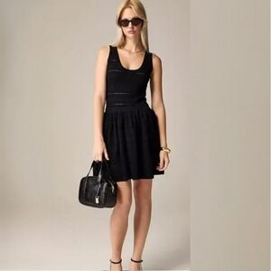 J.Crew Open-Knit Mini Dress Black.‎ Size S CD360